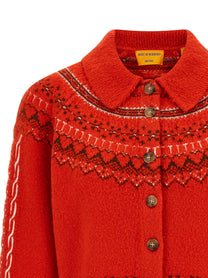 Guest In Residence Cloud Chalet Cardigan Red