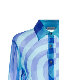 Dries Van Noten Cloudy Shirt Blue