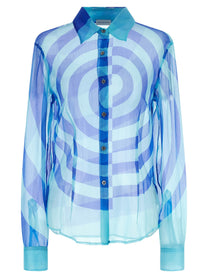 Dries Van Noten Cloudy Shirt Blue