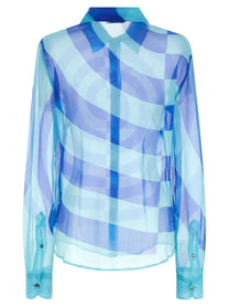 Dries Van Noten Cloudy Shirt Blue