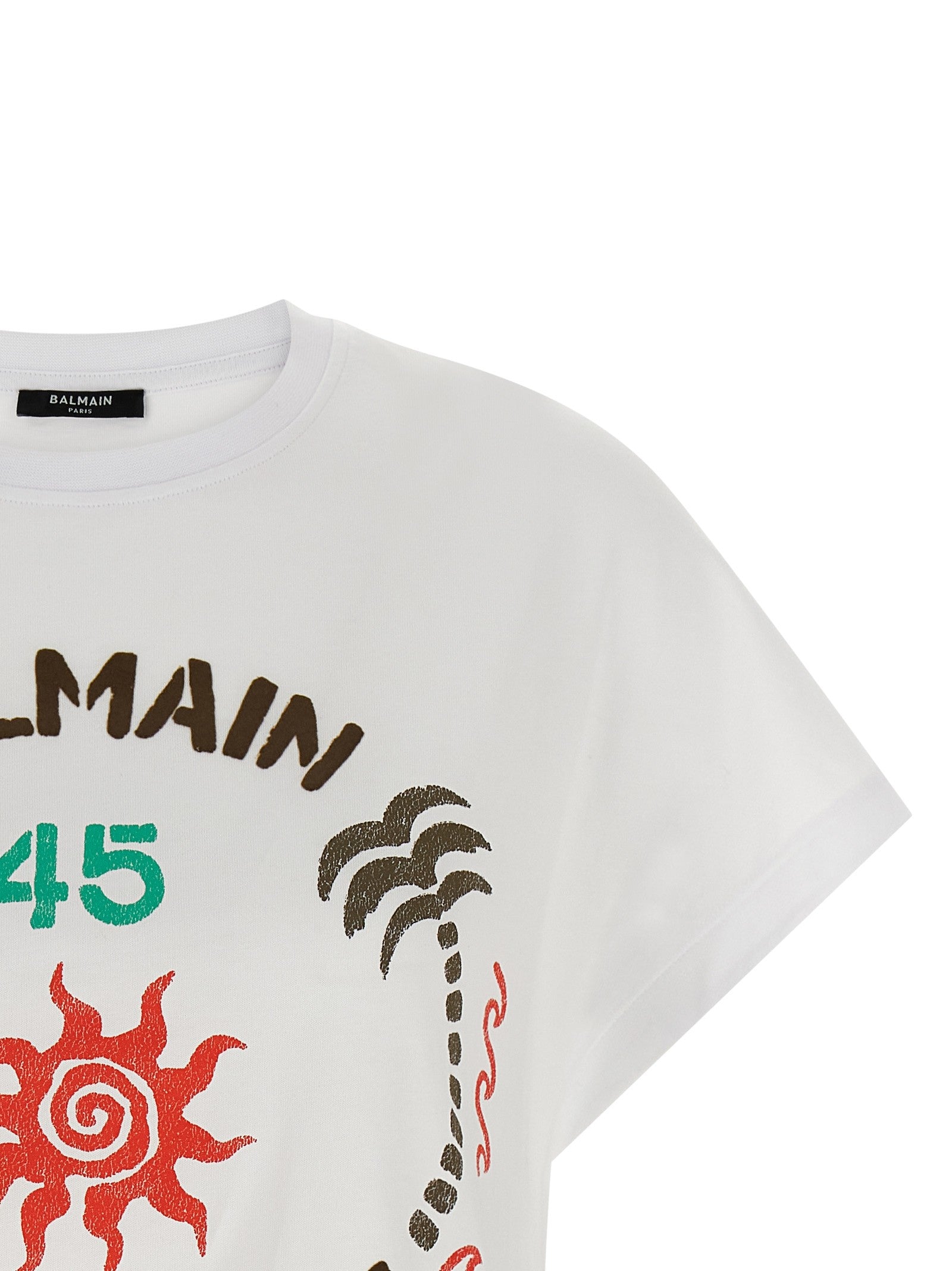 Balmain Club Print Shirt White