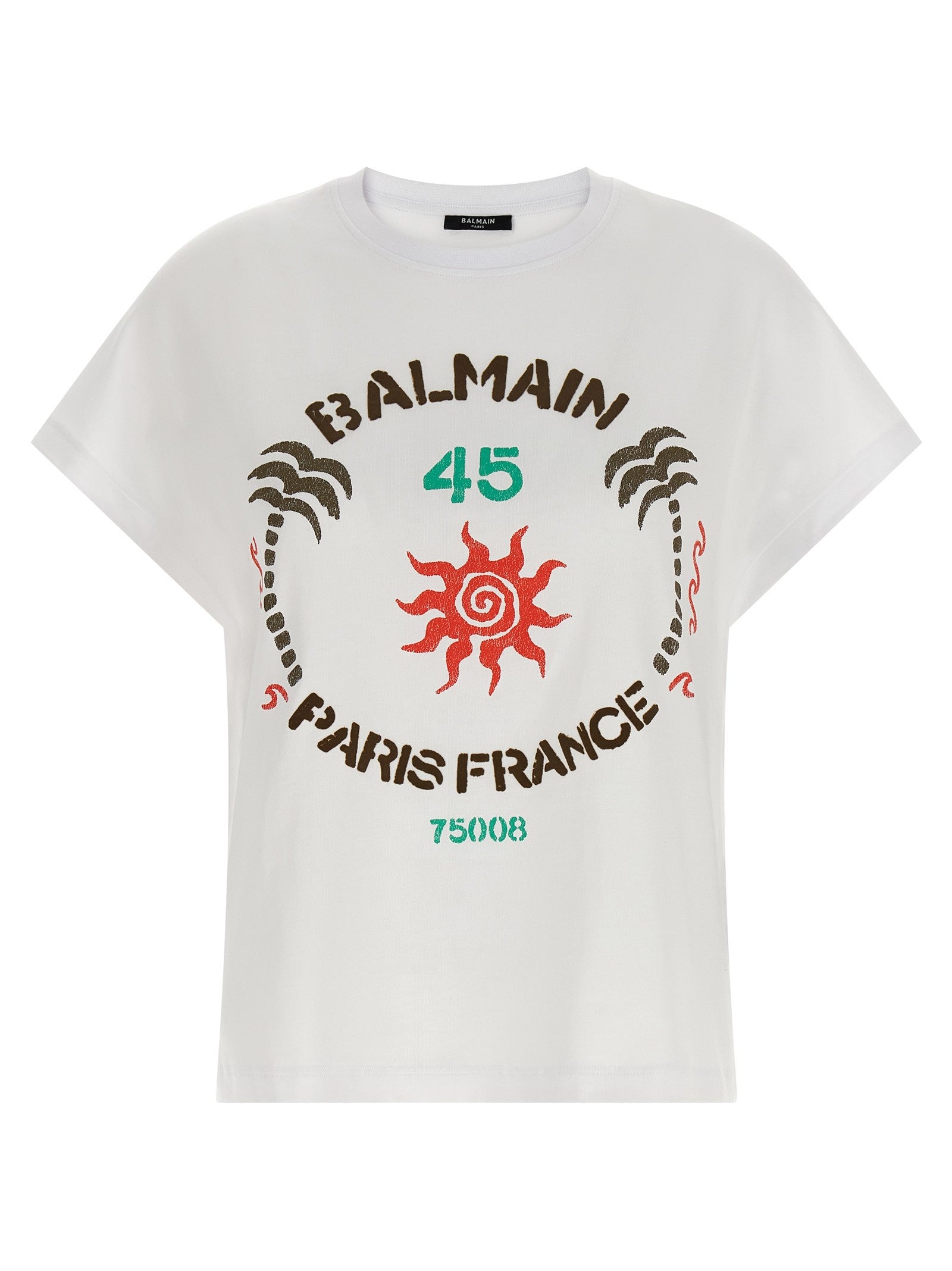 Balmain Club Print Shirt White