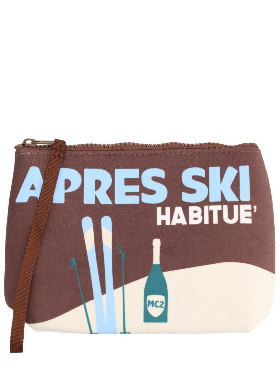 Mc2 Saint Barth Unisex Clutch Bag Aline Brown Mc2 Saint Barth