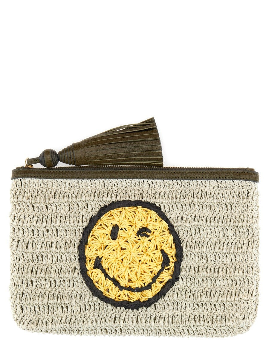 Anya Hindmarch Women's Clutch Bag Wink Beige Anya Hindmarch