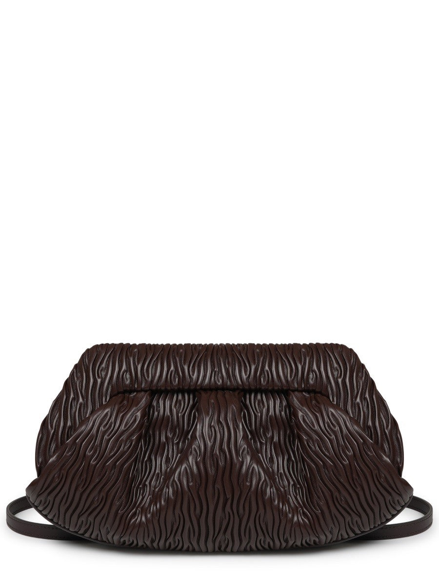Themoirè Women's Clutch Bios in Fibra DI Mela Arricciata Brown