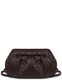 Themoirè Women's Clutch Bios in Fibra DI Mela Arricciata Brown
