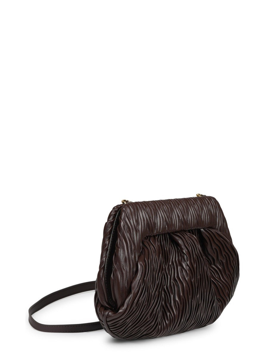Themoirè Women's Clutch Bios in Fibra DI Mela Arricciata Brown