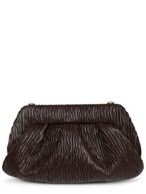 Themoirè Women's Clutch Bios in Fibra DI Mela Arricciata Brown