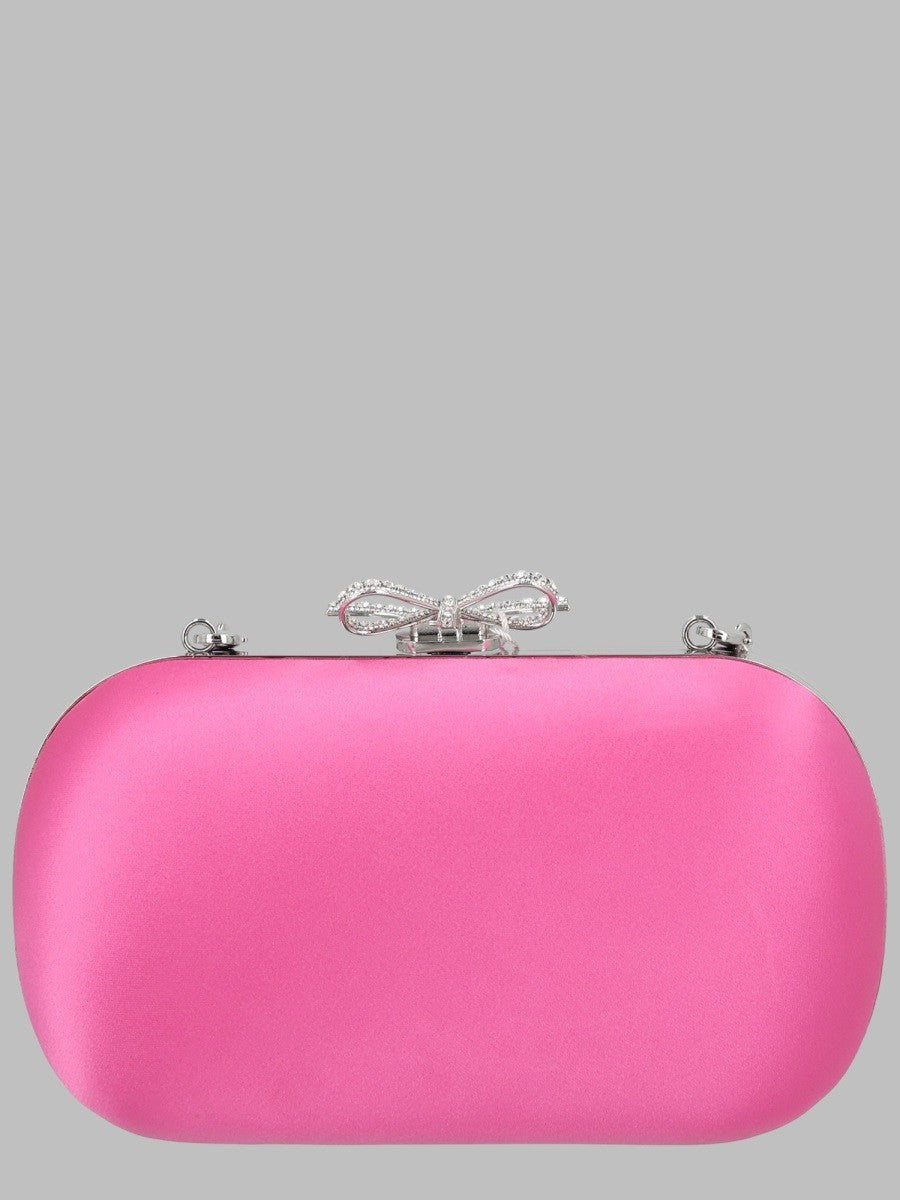 self-portrait Women's Clutch in Raso Con Fiocco Blue