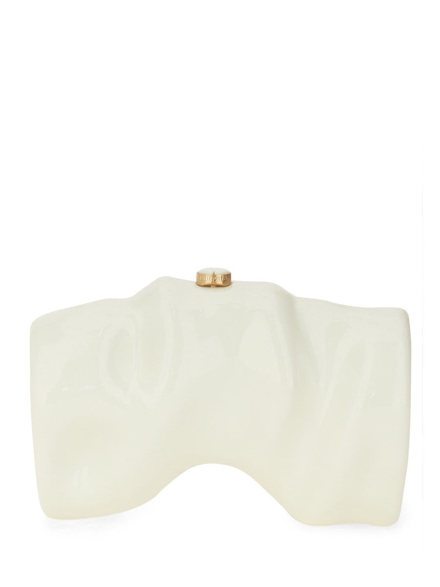 Cult Gaia Women's Clutch Scrunch White Cult Gaia