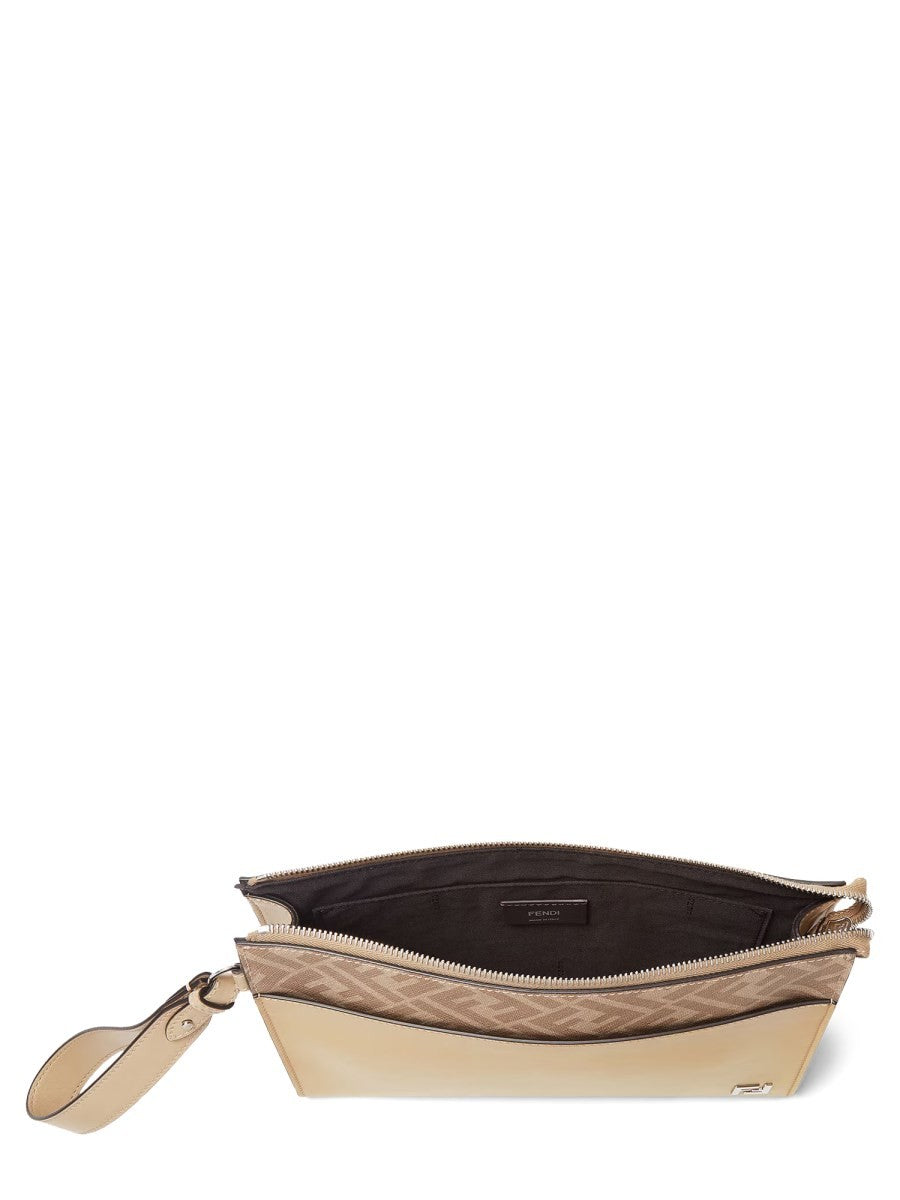 Fendi Men's Clutch Squared Beige