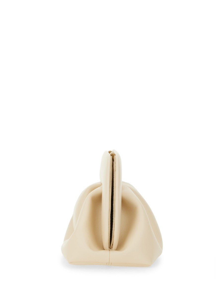 Themoirè Women's Clutch Tia White