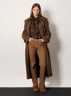 Saint Laurent Women's Clyde Corduroy Trousers Beige, view 2