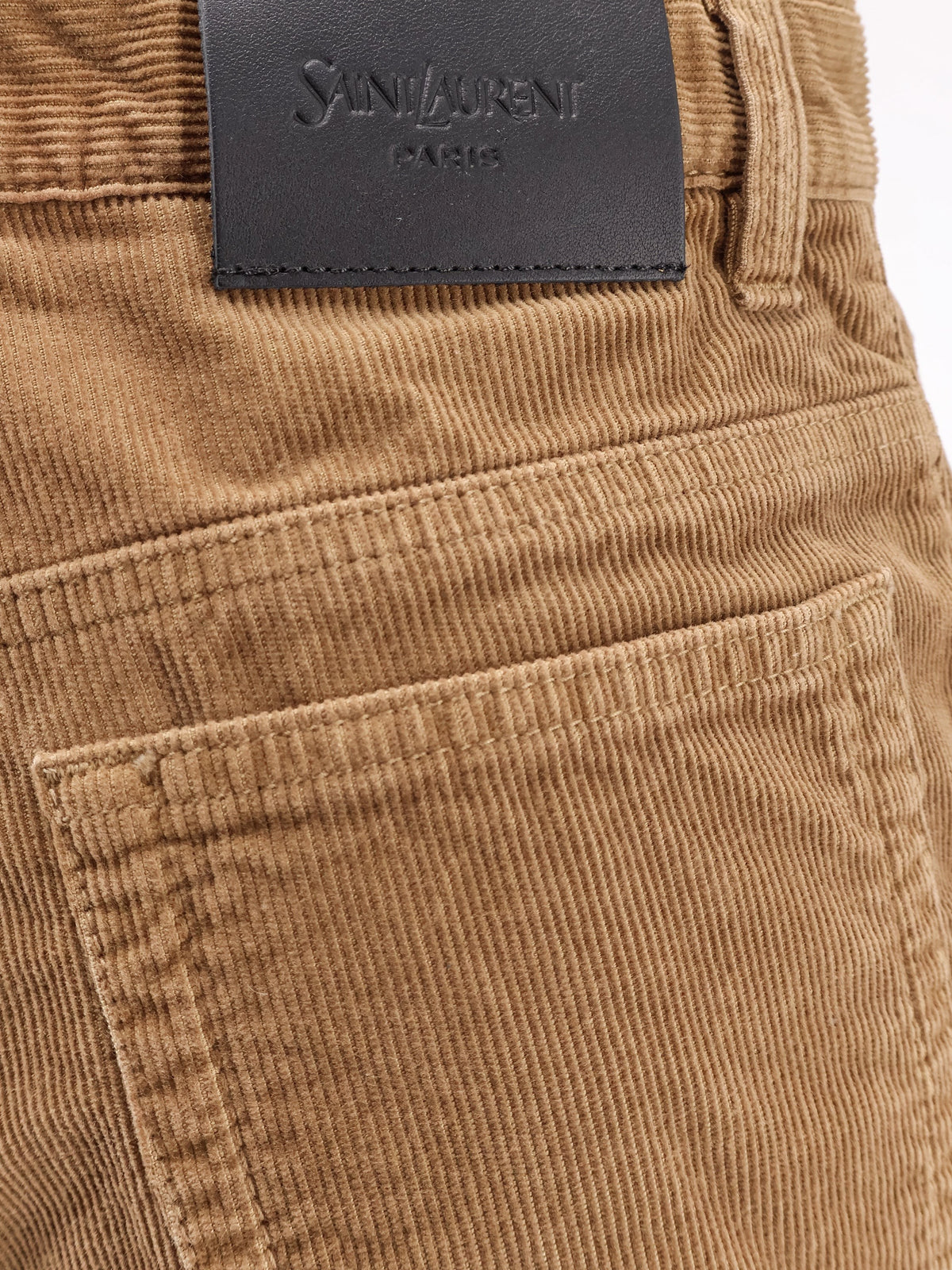 Saint Laurent Women's Clyde Corduroy Trousers Beige, view 5