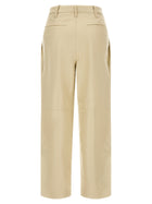 CO Beige Leather Pearl Pants Beige, view 2