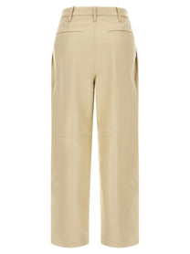 CO Beige Leather Pearl Pants Beige, view 2