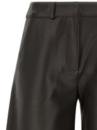 CO Brown Leather Barrel Trousers Brown, view 3