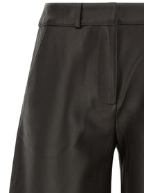 CO Brown Leather Barrel Trousers Brown, view 3