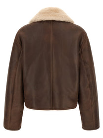 CO Brown Sheepskin Jacket Brown, view 2
