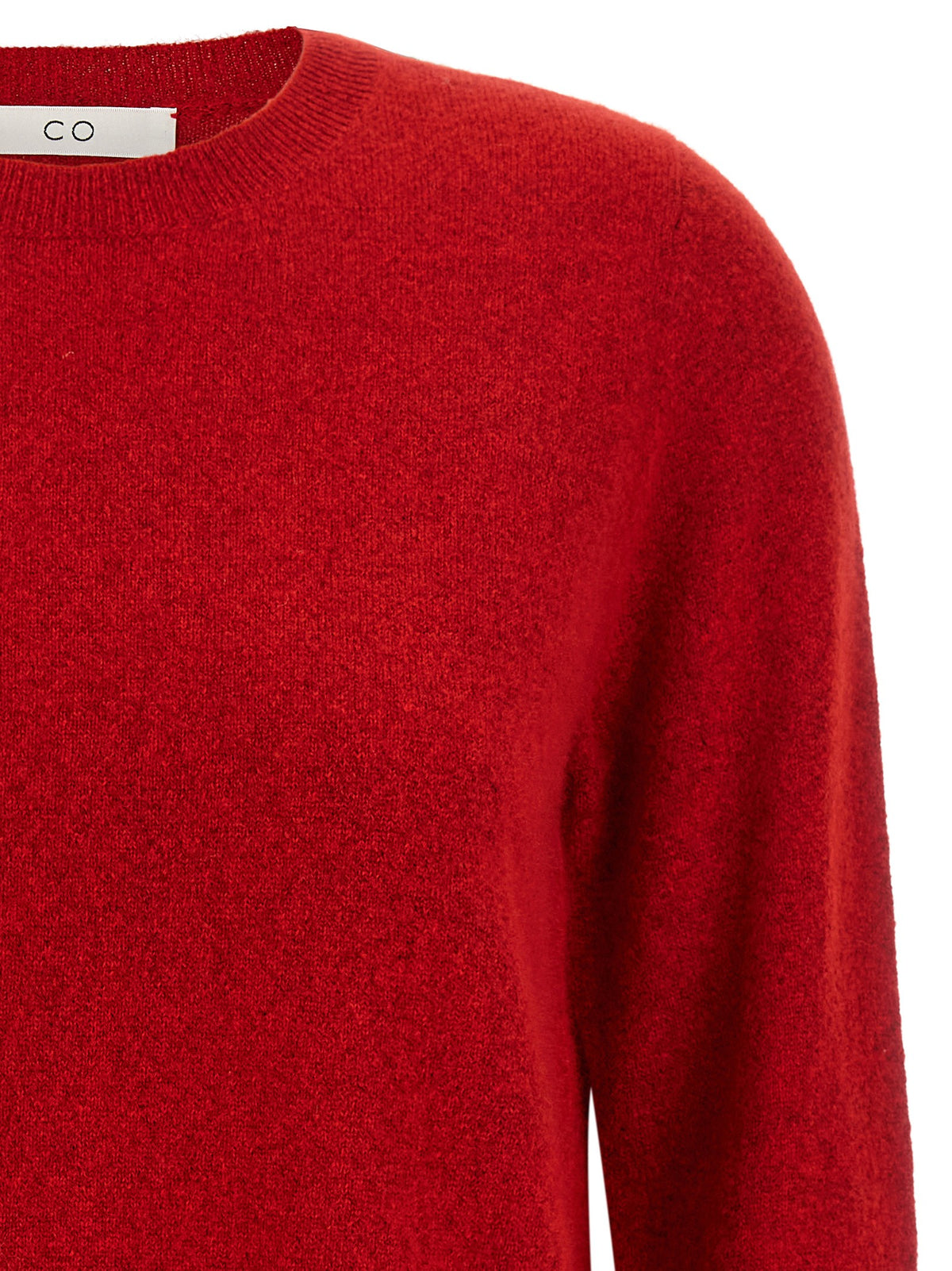 CO Red Cashmere and Silk Sweater Red, view 3