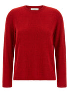 CO Red Cashmere and Silk Sweater Red