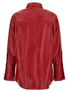 CO Red Leather Shirt Red, view 2