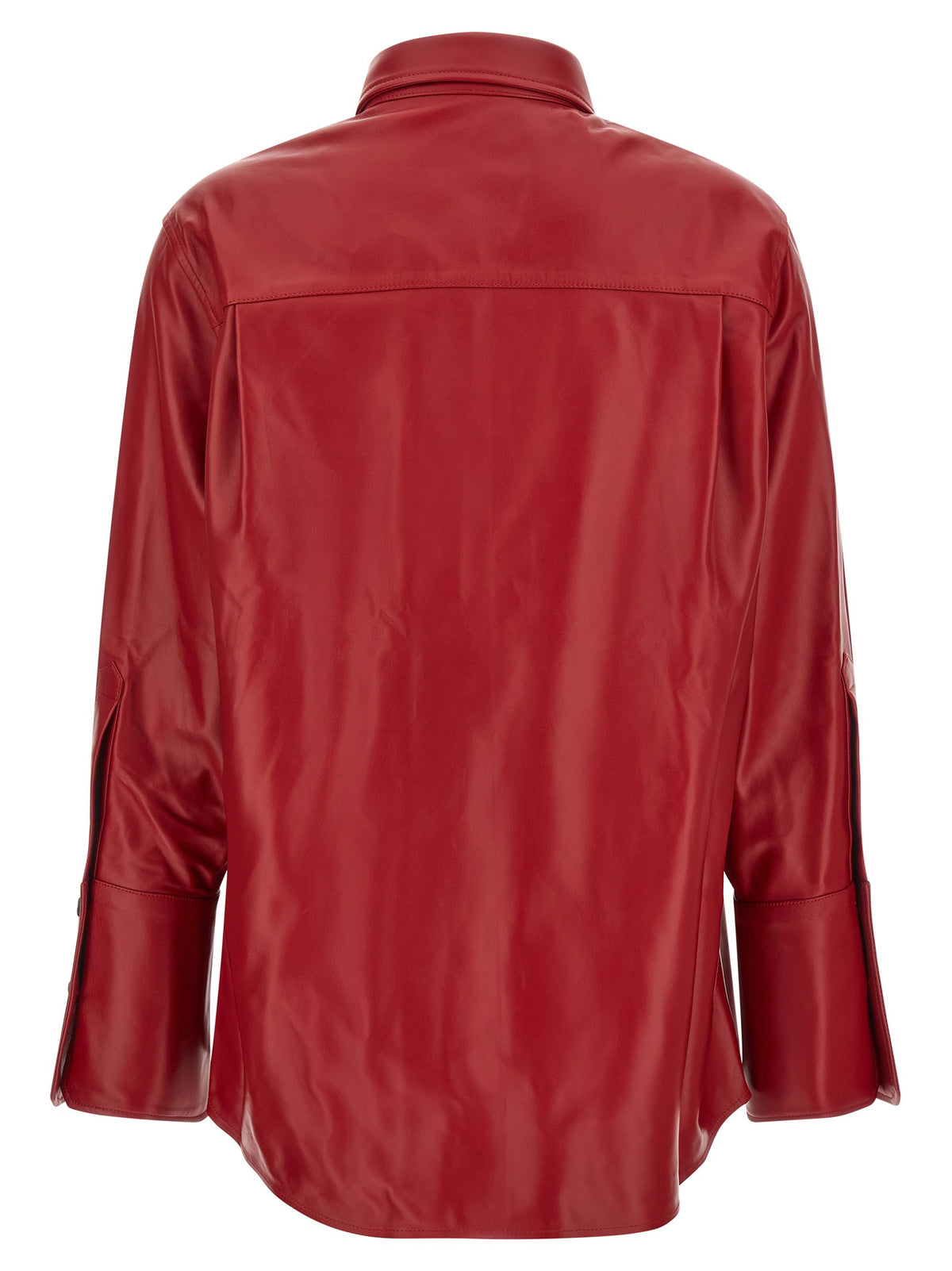 CO Red Leather Shirt Red, view 2