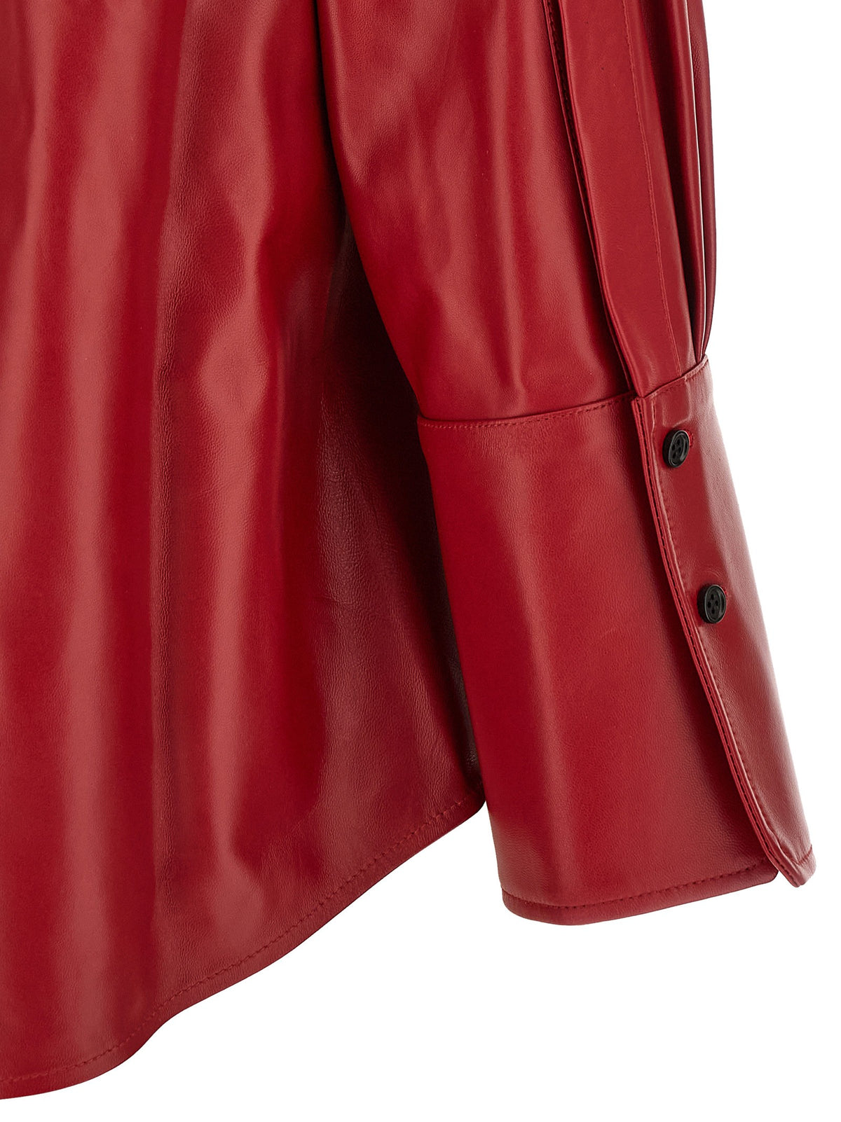 CO Red Leather Shirt Red, view 4