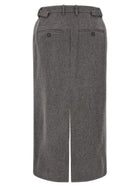 CO Wool and Cashmere Tailored Skirt Grey, view 2
