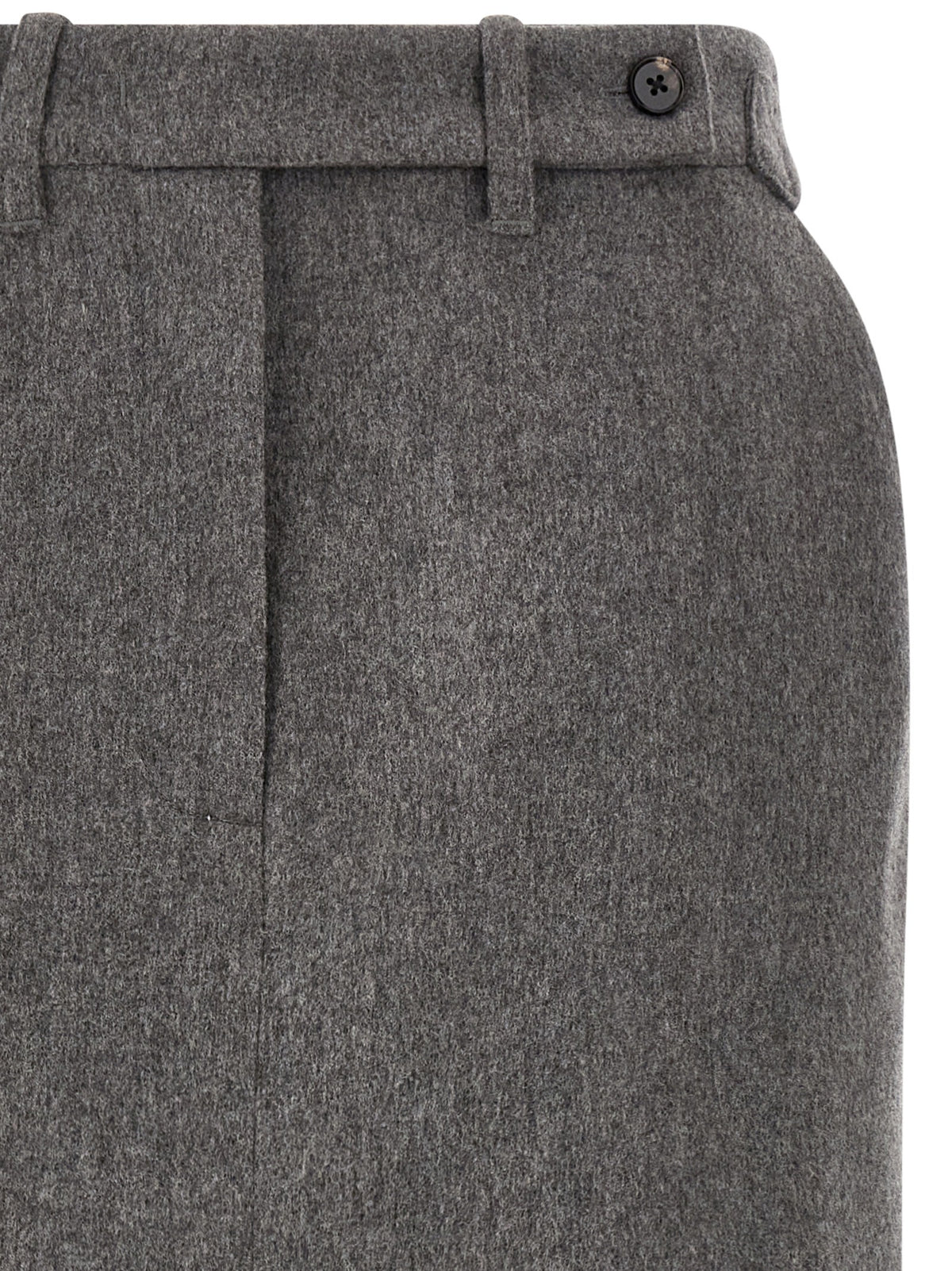 CO Wool and Cashmere Tailored Skirt Grey, view 3
