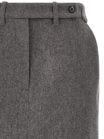 CO Wool and Cashmere Tailored Skirt Grey, view 3