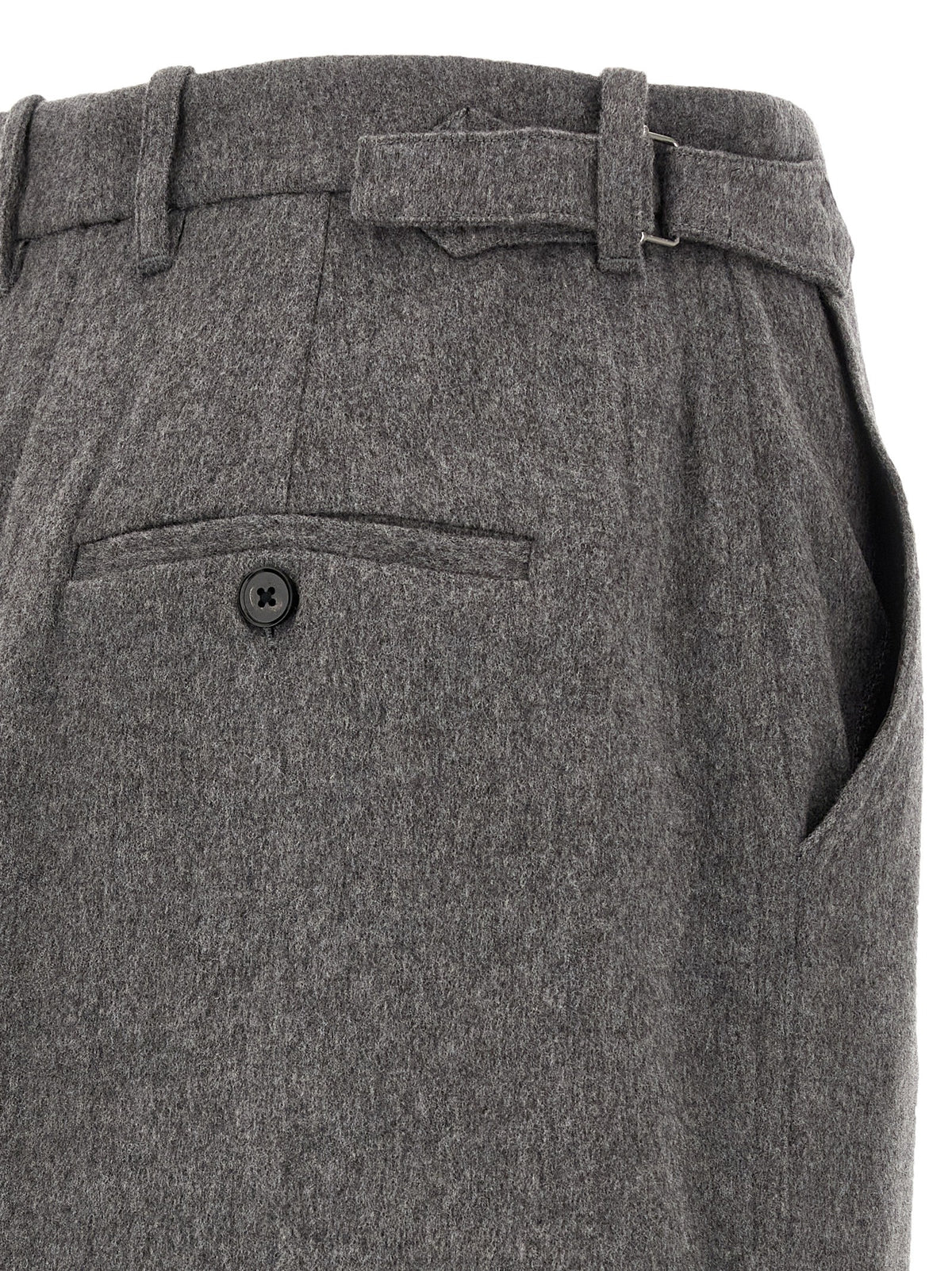 CO Wool and Cashmere Tailored Skirt Grey, view 4