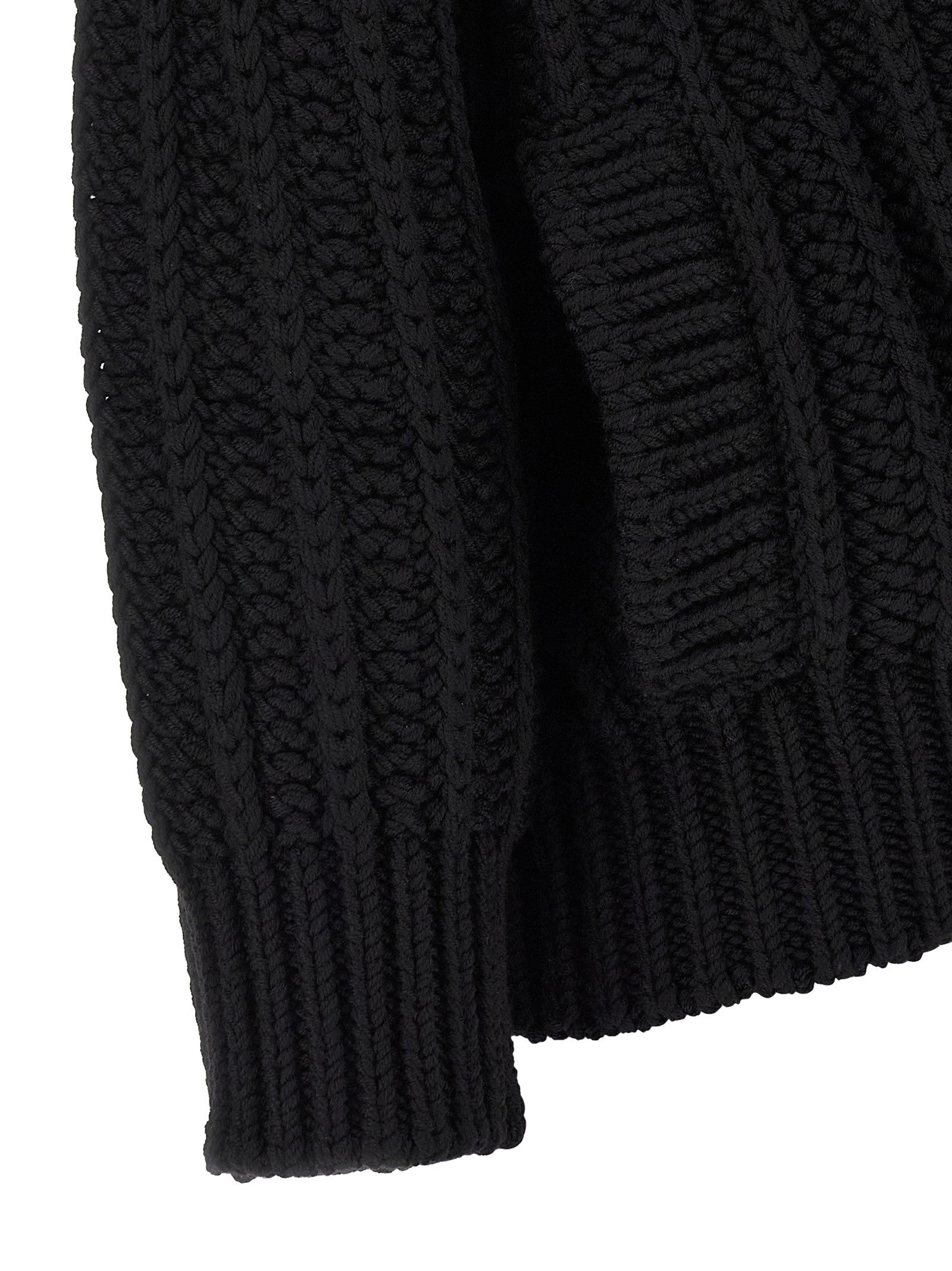 Dolce &amp; Gabbana Coarse Wool Cardigan Black