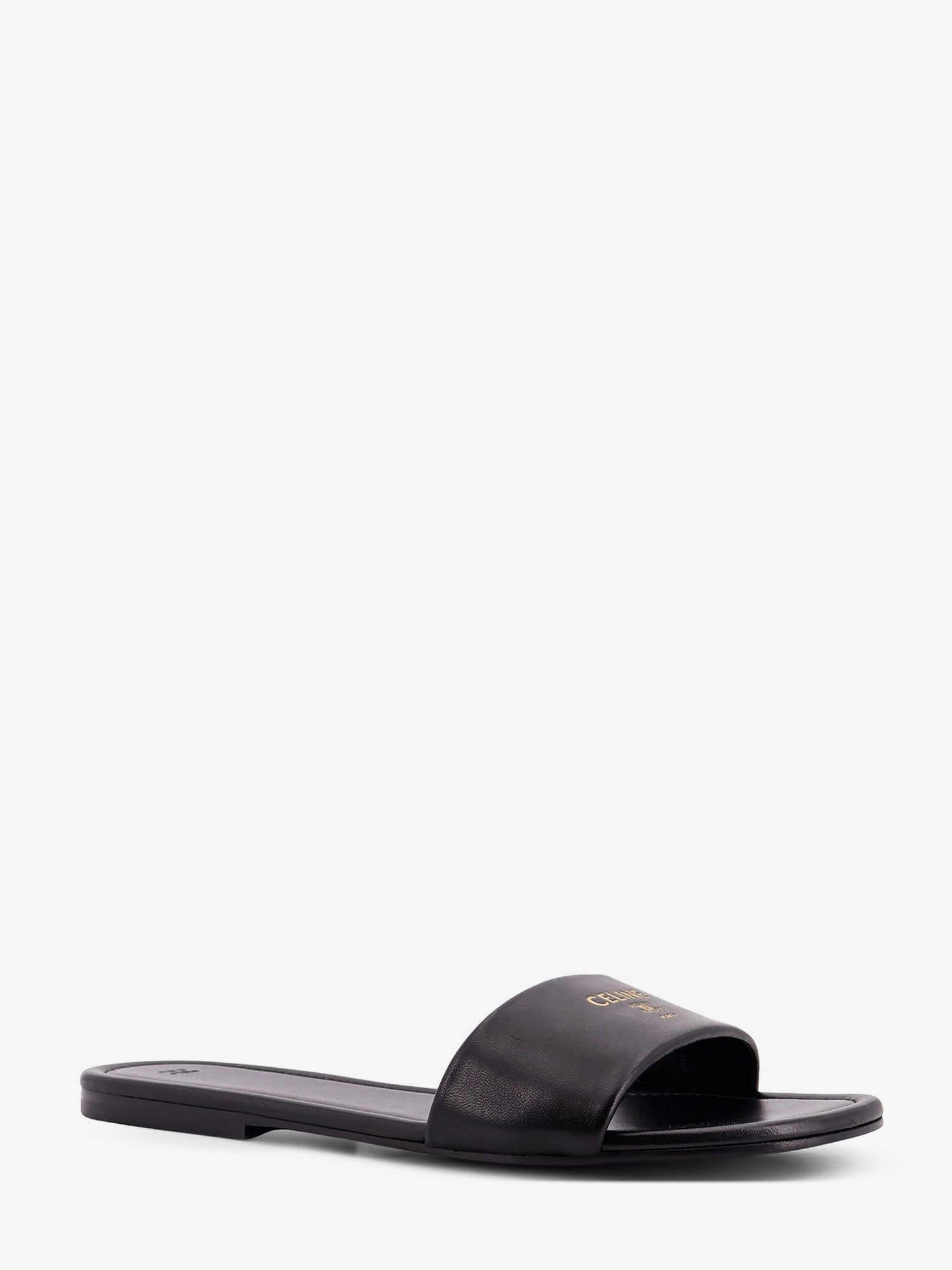Celine Women's Coast Mule Leather Sandals Black