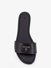 Celine Women's Coast Mule Leather Sandals Black