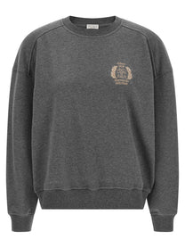 Brunello Cucinelli Coat of Arms Embroidered Sweatshirt Grey