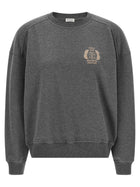 Brunello Cucinelli Coat of Arms Embroidered Sweatshirt Grey