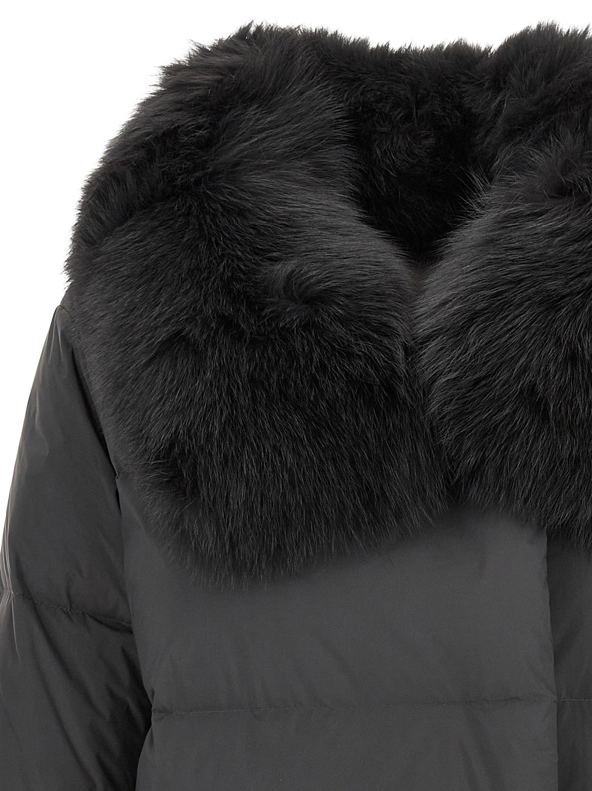 Yves Salomon Army Coat Black, view 4