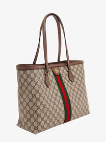 Gucci Women's Coated Canvas Ophidia Shopping Bag Beige