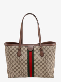 Gucci Women's Coated Canvas Ophidia Shopping Bag Beige