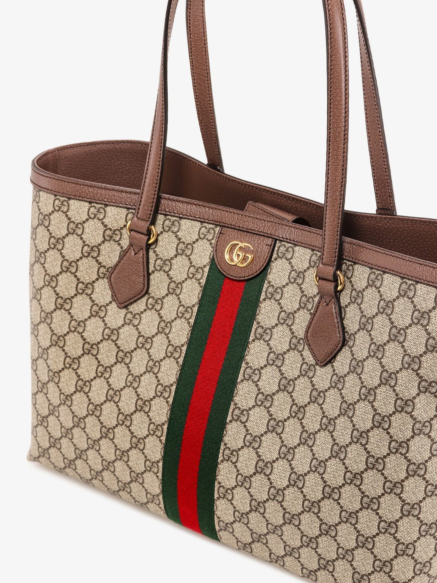 Gucci Women's Coated Canvas Ophidia Shopping Bag Beige