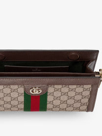 Gucci Women's Coated Canvas Ophidia Shoulder Bag Brown