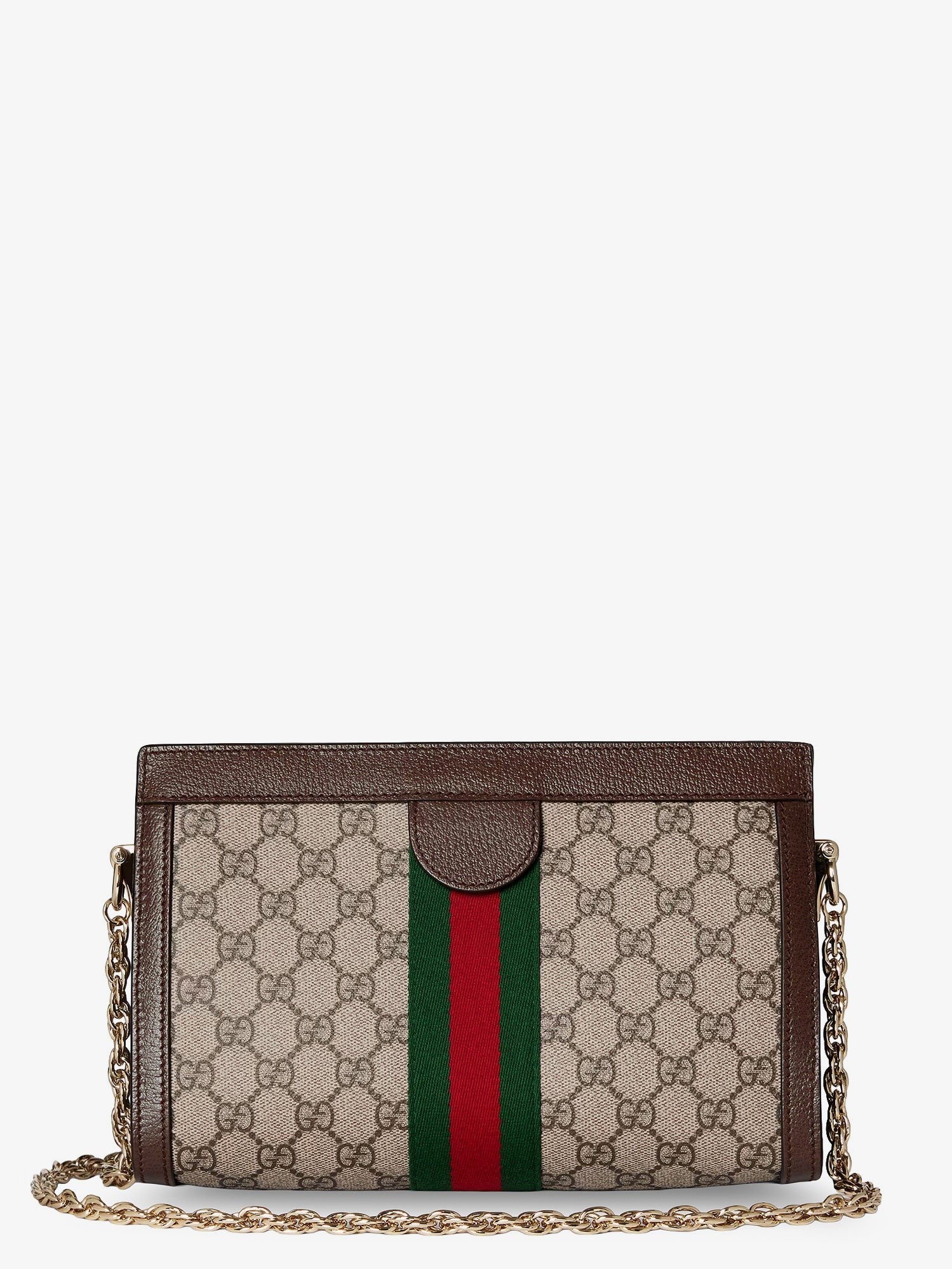 Gucci Women's Coated Canvas Ophidia Shoulder Bag Brown