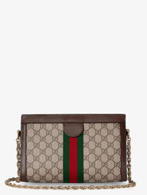 Gucci Women's Coated Canvas Ophidia Shoulder Bag Brown