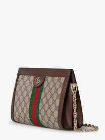 Gucci Women's Coated Canvas Ophidia Shoulder Bag Brown