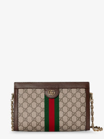 Gucci Women's Coated Canvas Ophidia Shoulder Bag Brown