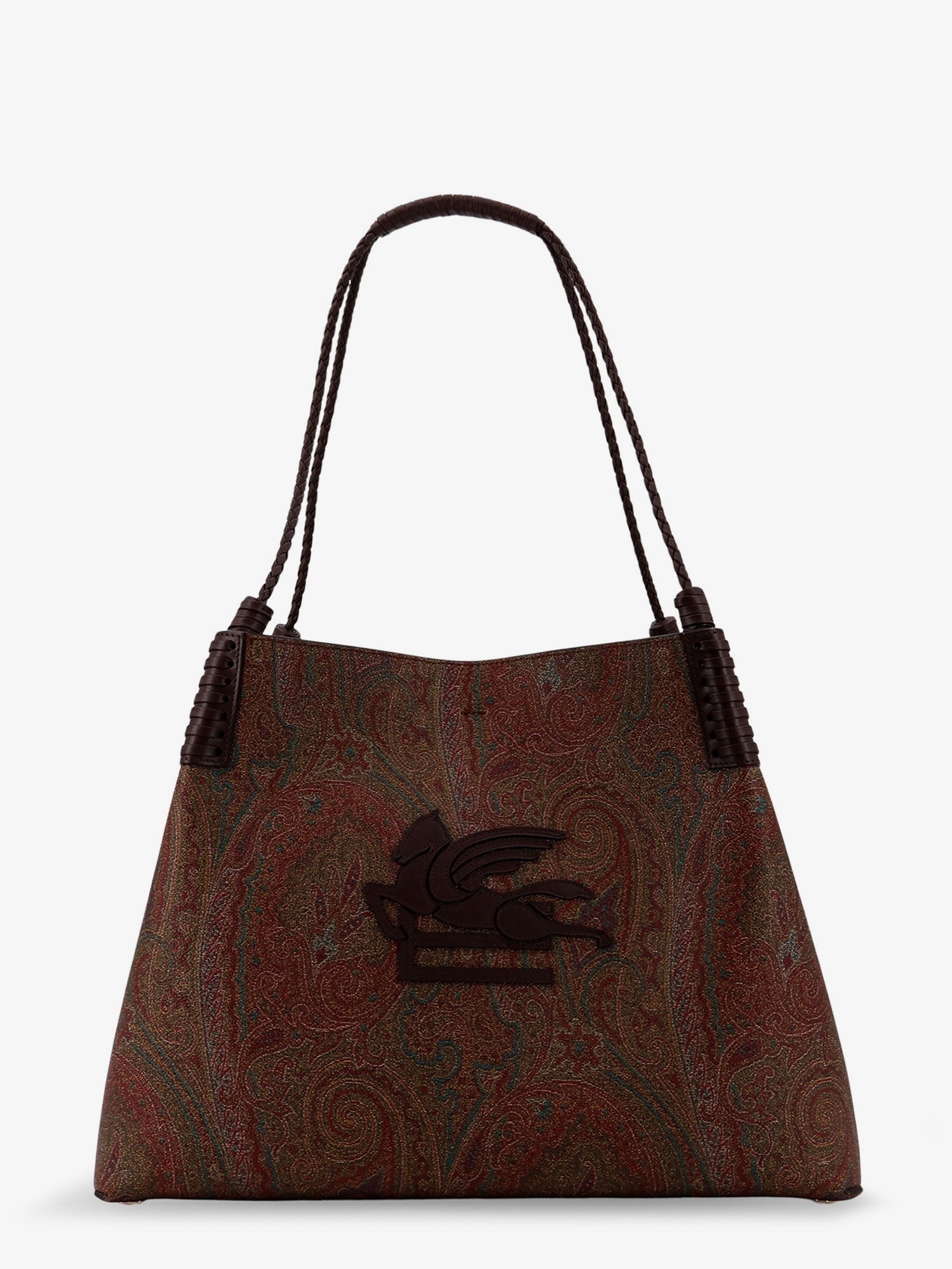 Etro Women's Coated Canvas Shoulder Bag Brown