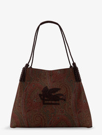 Etro Women's Coated Canvas Shoulder Bag Brown
