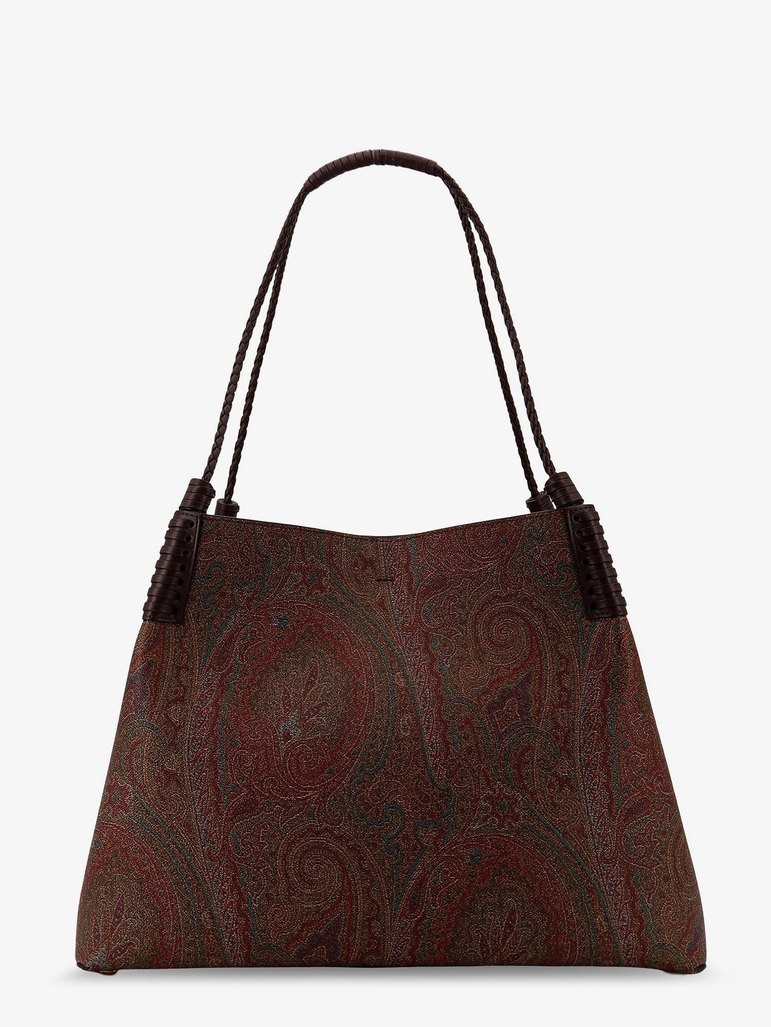 Etro Women's Coated Canvas Shoulder Bag Brown
