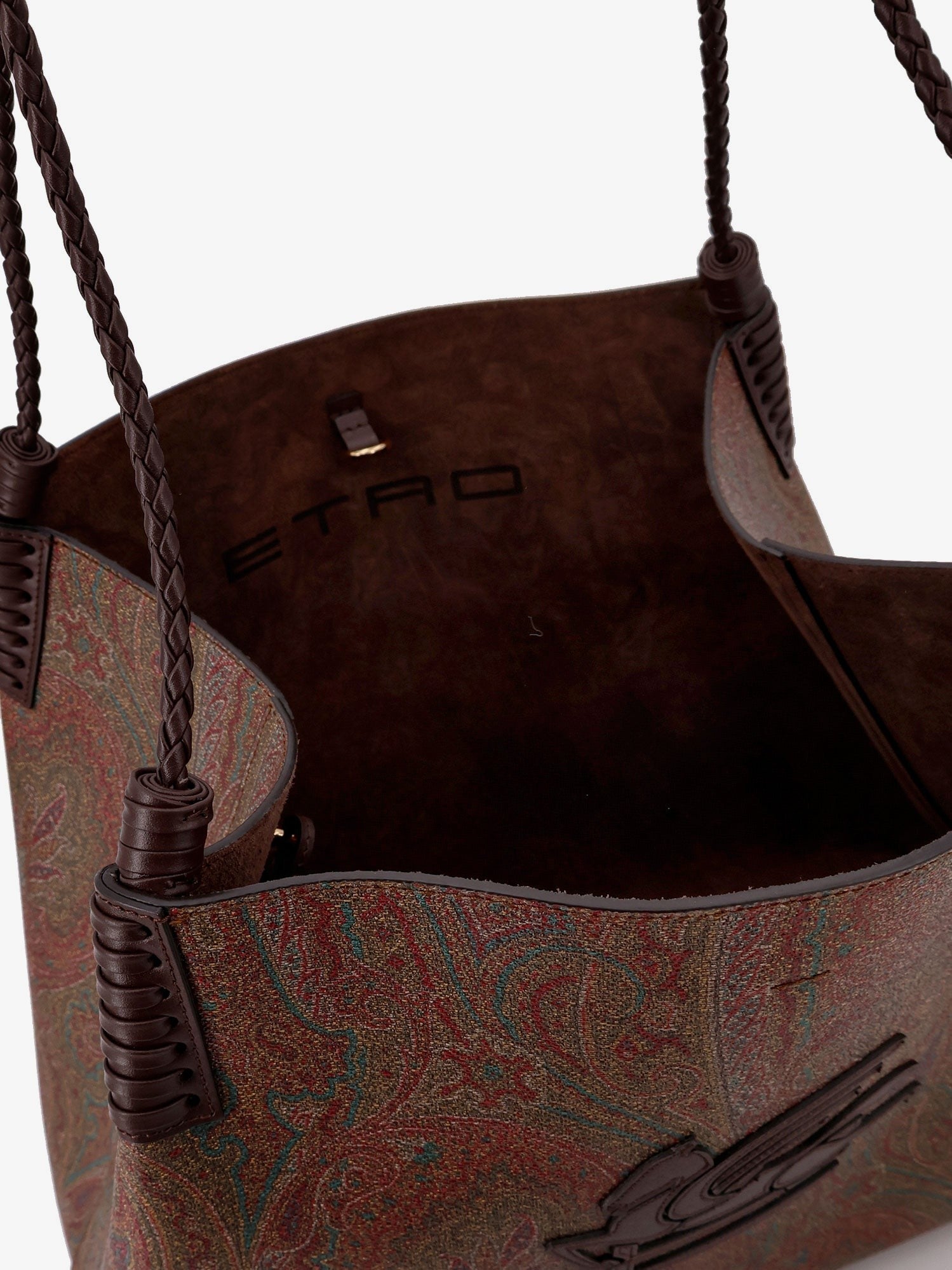 Etro Women's Coated Canvas Shoulder Bag Brown